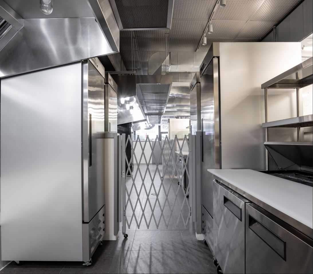Kitchen entrance with security gate
